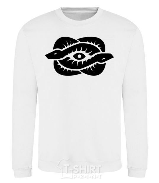 Sweatshirt Snakes and the eye White фото