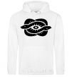 Men`s hoodie Snakes and the eye White фото