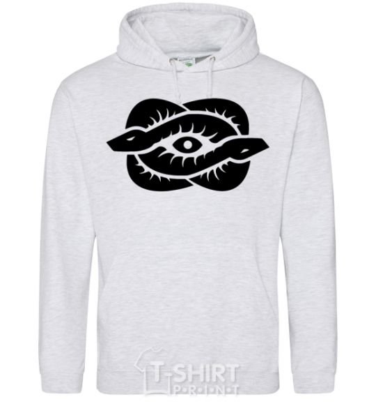 Men`s hoodie Snakes and the eye sport-grey фото