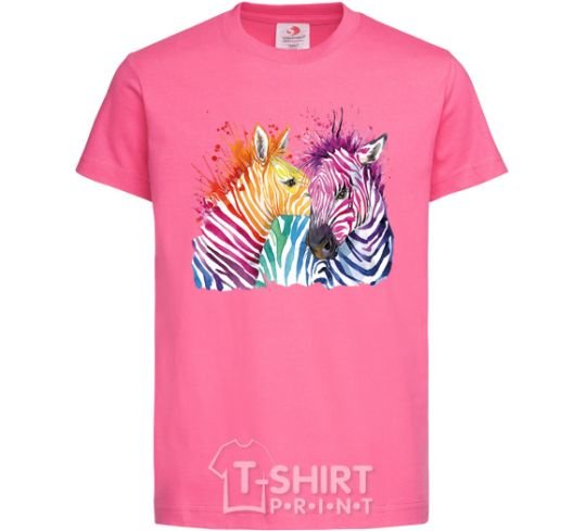 Kids T-shirt Zebra sprinkles heliconia фото