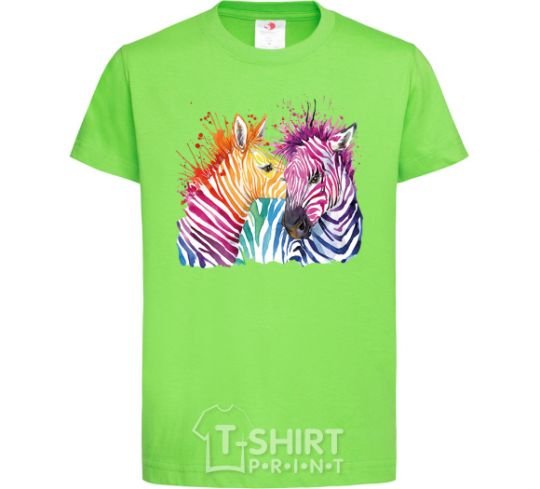 Kids T-shirt Zebra sprinkles orchid-green фото