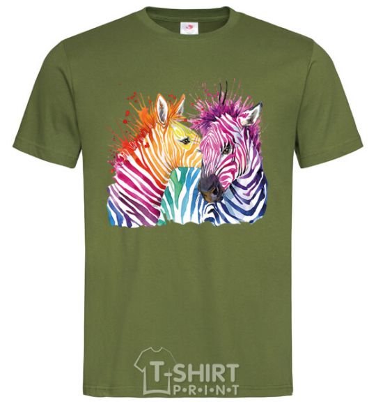 Men's T-Shirt Zebra sprinkles millennial-khaki фото