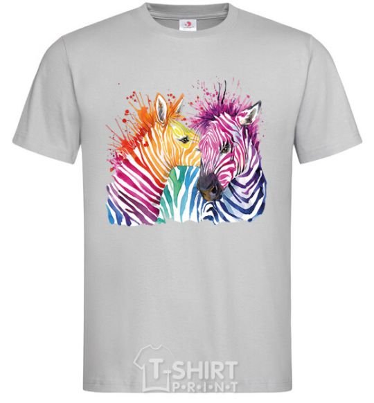 Men's T-Shirt Zebra sprinkles grey фото