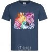 Men's T-Shirt Zebra sprinkles navy-blue фото