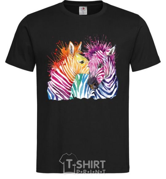 Men's T-Shirt Zebra sprinkles black фото