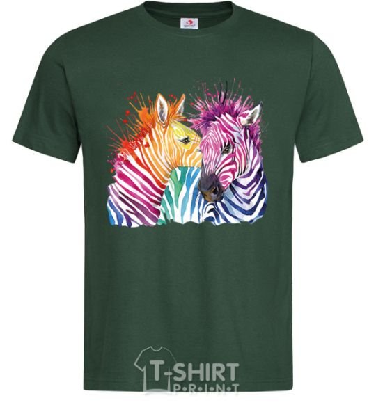 Men's T-Shirt Zebra sprinkles bottle-green фото