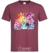 Men's T-Shirt Zebra sprinkles burgundy фото