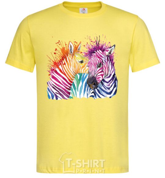 Men's T-Shirt Zebra sprinkles cornsilk фото