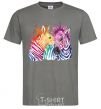 Men's T-Shirt Zebra sprinkles dark-grey фото