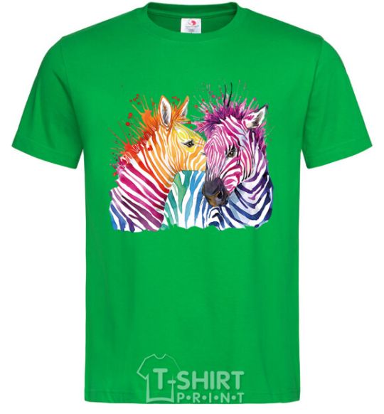 Men's T-Shirt Zebra sprinkles kelly-green фото