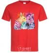 Men's T-Shirt Zebra sprinkles red фото