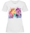 Women's T-shirt Zebra sprinkles White фото