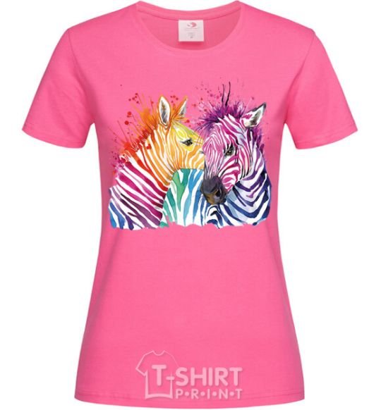 Women's T-shirt Zebra sprinkles heliconia фото