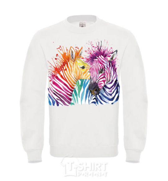 Sweatshirt Zebra sprinkles White фото