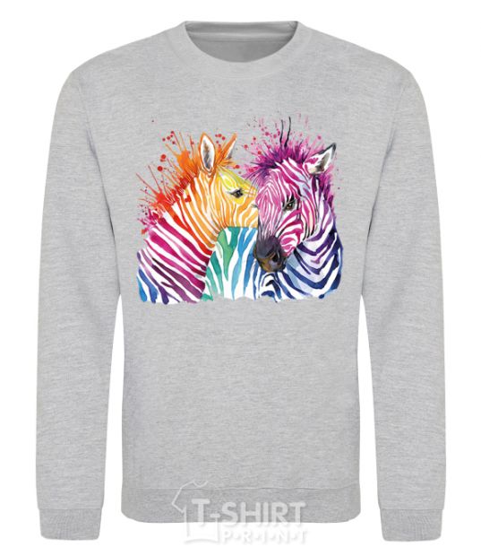 Sweatshirt Zebra sprinkles sport-grey фото