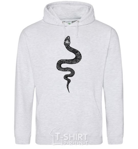 Men`s hoodie Snake scales sport-grey фото