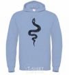 Men`s hoodie Snake scales sky-blue фото