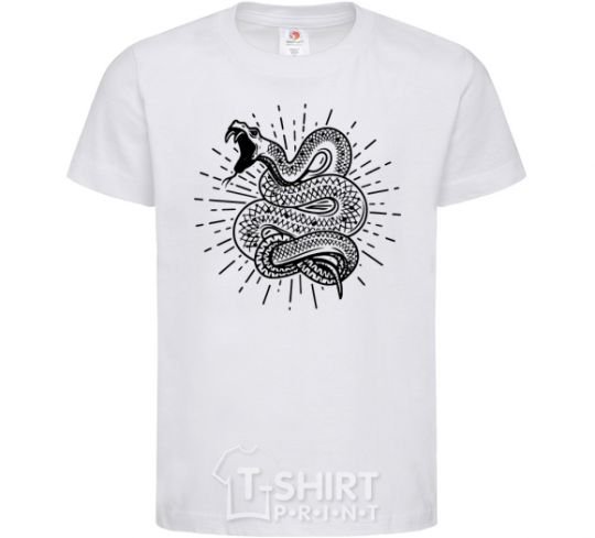 Kids T-shirt Snake bite White фото