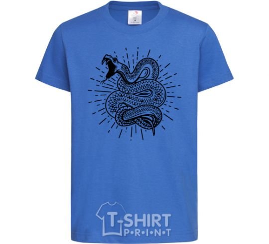 Kids T-shirt Snake bite royal-blue фото