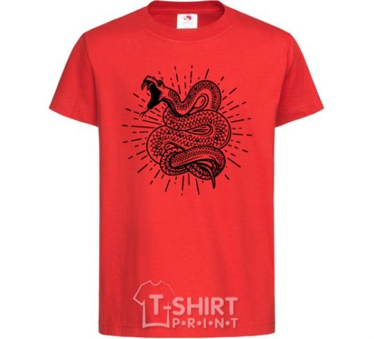 Kids T-shirt Snake bite red фото