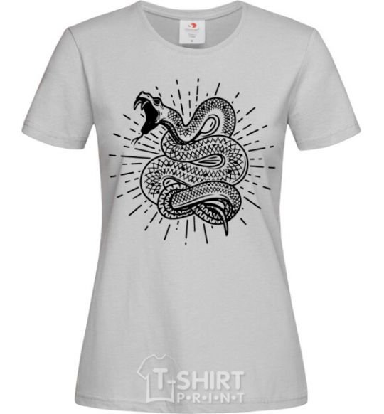 Women's T-shirt Snake bite grey фото