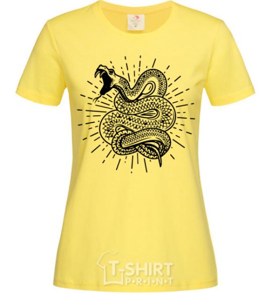 Women's T-shirt Snake bite cornsilk фото