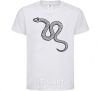 Kids T-shirt The snake crawls White фото