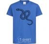 Kids T-shirt The snake crawls royal-blue фото