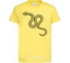Kids T-shirt The snake crawls cornsilk фото