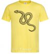 Мужская футболка Змея ползет Лимонный фото