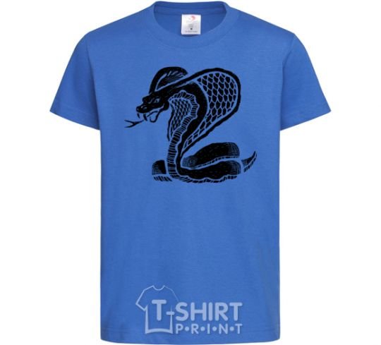 Kids T-shirt Cobra crawls royal-blue фото