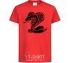 Kids T-shirt Cobra crawls red фото