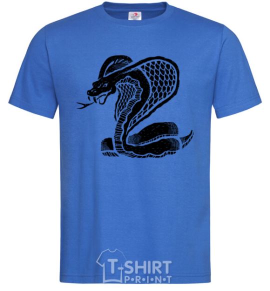 Men's T-Shirt Cobra crawls royal-blue фото