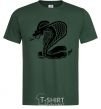 Men's T-Shirt Cobra crawls bottle-green фото