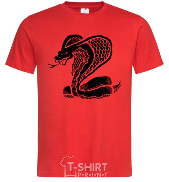 Men's T-Shirt Cobra crawls red фото