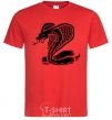 Men's T-Shirt Cobra crawls red фото