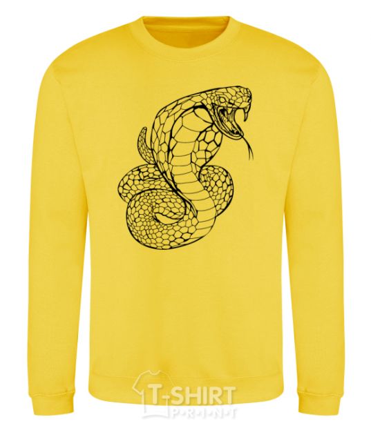 Sweatshirt Cobra contour thin yellow фото