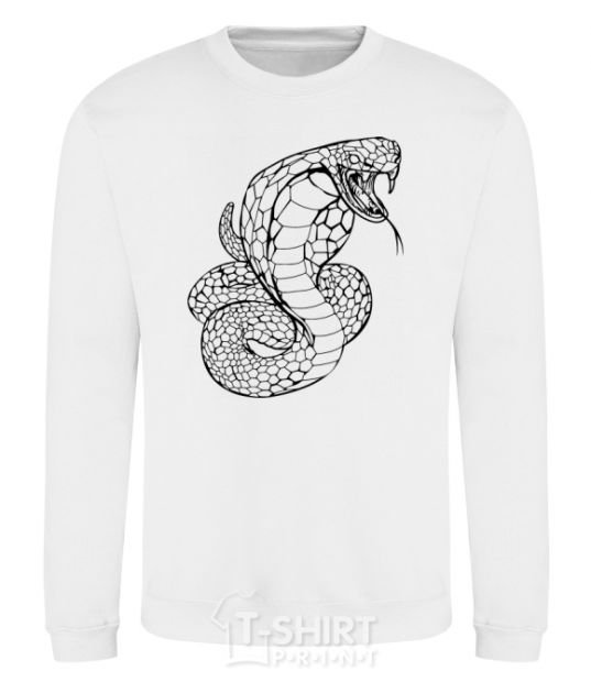 Sweatshirt Cobra contour thin White фото