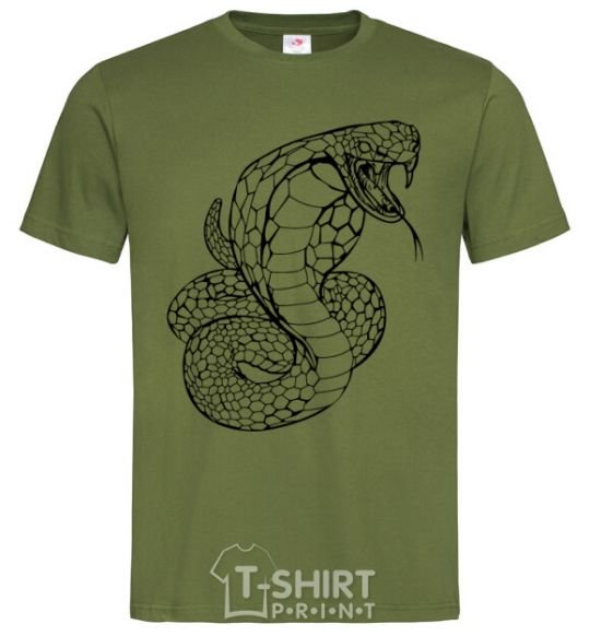 Men's T-Shirt Cobra contour thin millennial-khaki фото