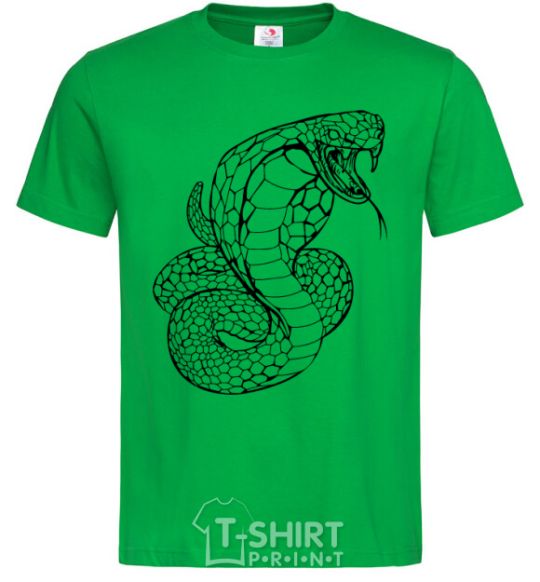 Men's T-Shirt Cobra contour thin kelly-green фото