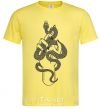Men's T-Shirt A woman's hand with a snake cornsilk фото