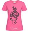 Women's T-shirt A woman's hand with a snake heliconia фото