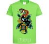 Kids T-shirt A snake on a leaf orchid-green фото