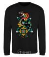 Sweatshirt A snake on a leaf black фото