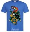 Men's T-Shirt A snake on a leaf royal-blue фото