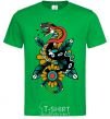 Men's T-Shirt A snake on a leaf kelly-green фото