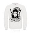 Sweatshirt The girl with the snake White фото