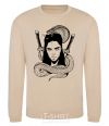 Sweatshirt The girl with the snake sand фото