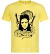 Men's T-Shirt The girl with the snake cornsilk фото