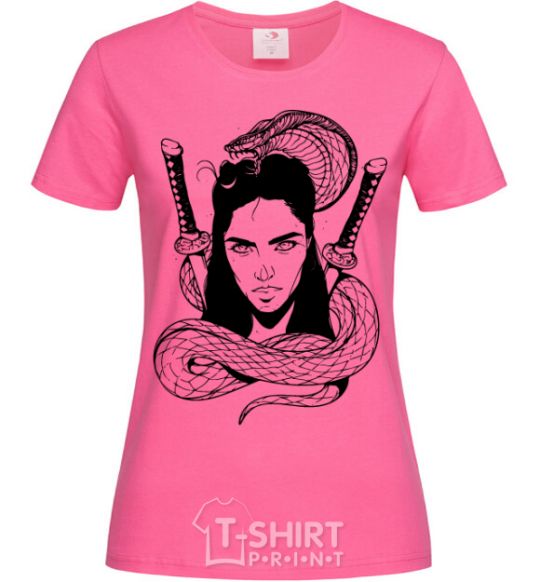 Women's T-shirt The girl with the snake heliconia фото